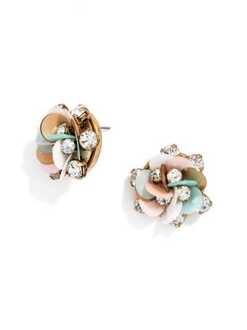 Crystal confetti studs