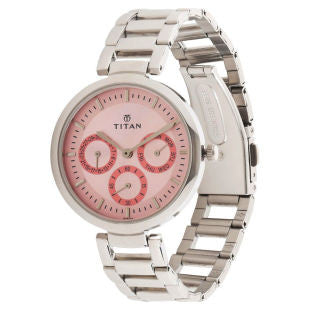 TISSOT COUTURIER LADY QUARTZ WHITE DIAL WATCH WITH WHITE LEATHER STRAP
